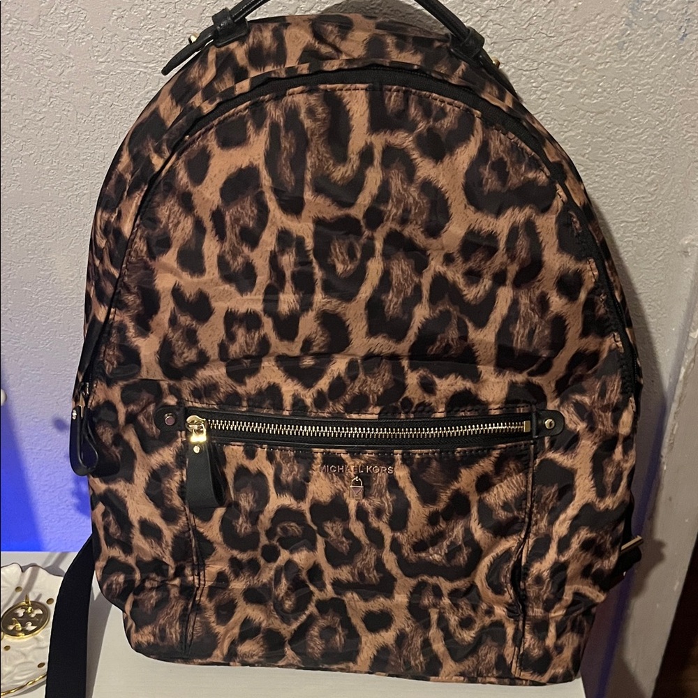 Michael Kors Nylon Animal Print Backpack